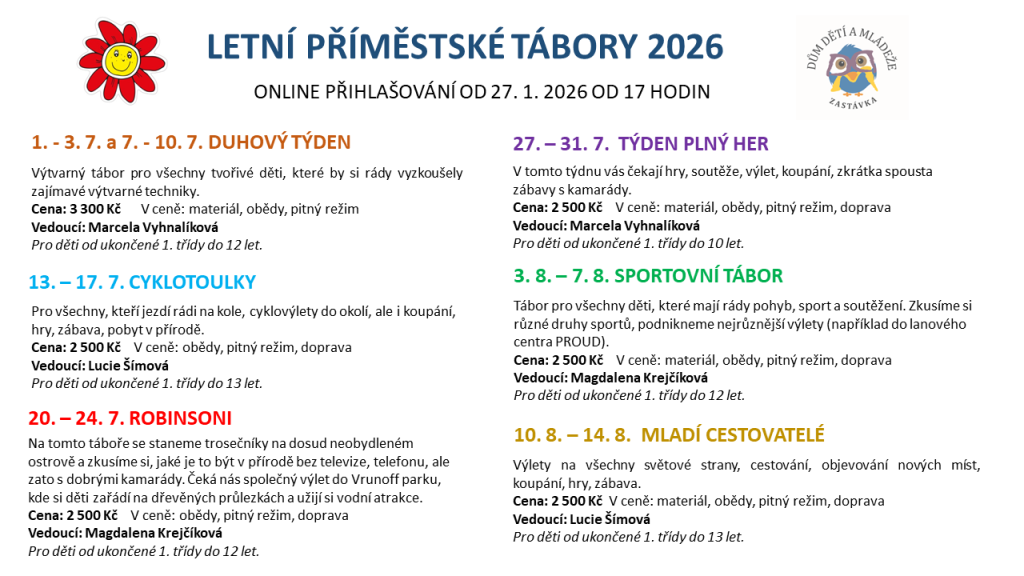 Letní příměstské tábory