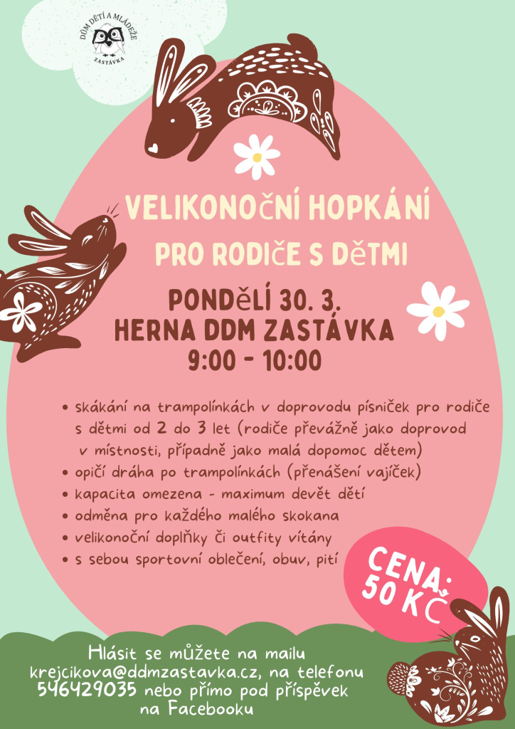 Velikonoční hopkání pro rodiče s dětmi