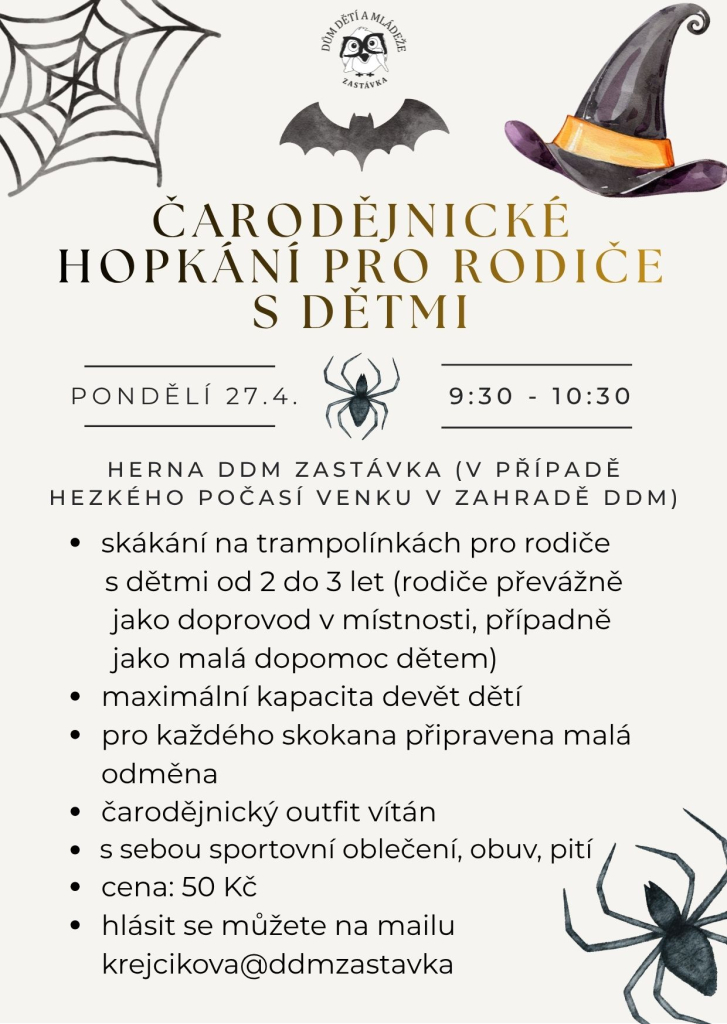Čarodějnické hopkání pro rodiče s dětmi