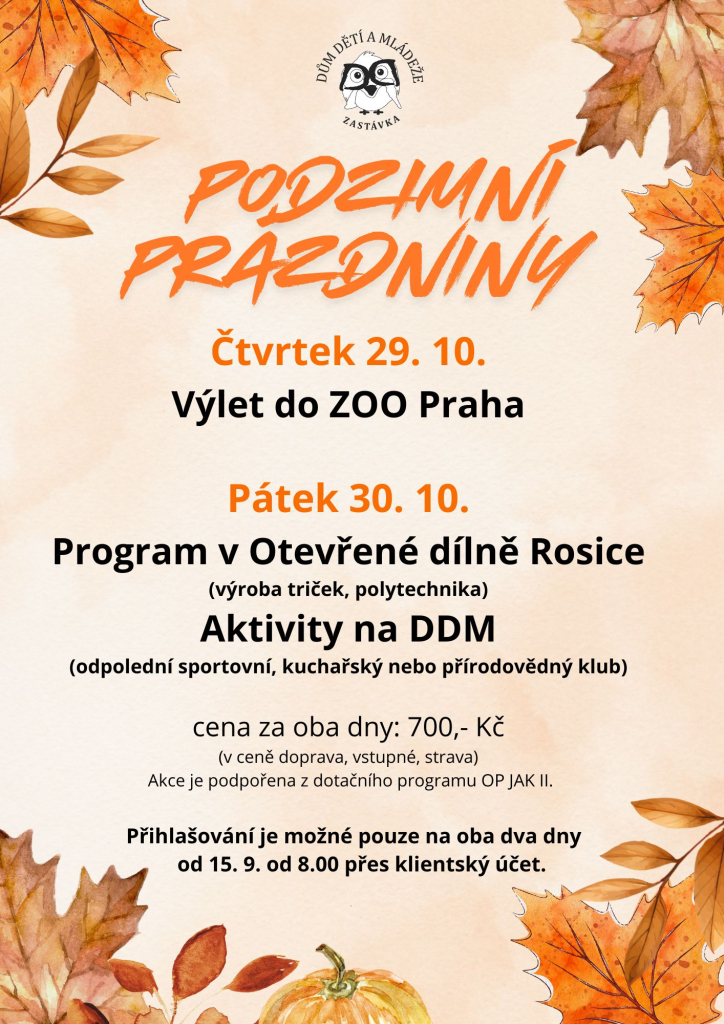Podzimní prázdniny s Domečkem
