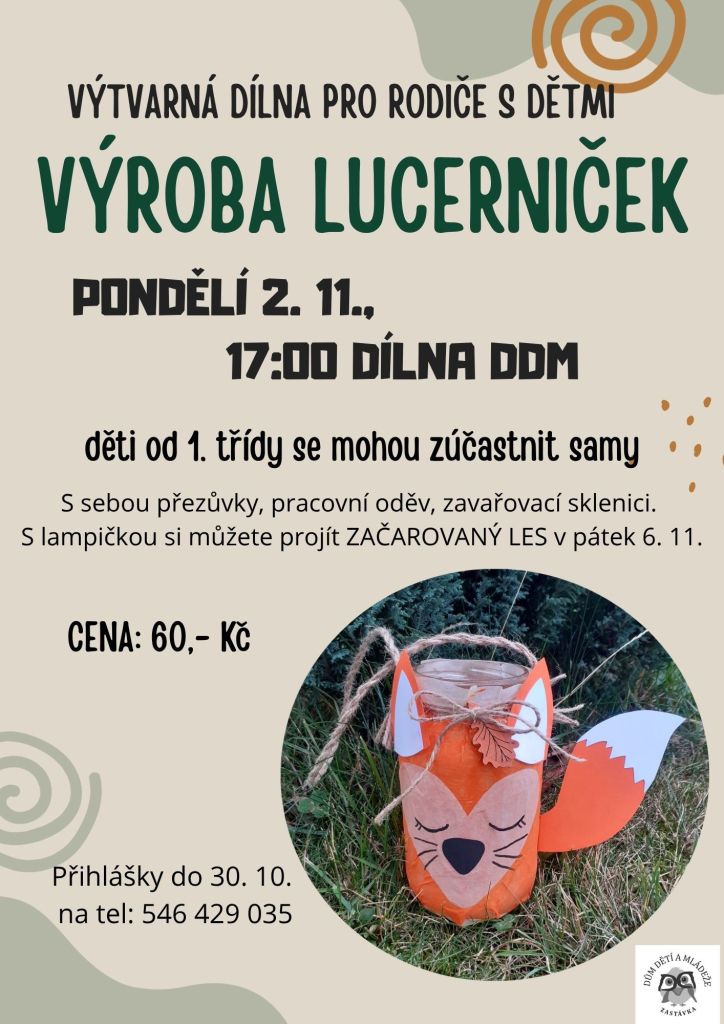 VV rodiče s dětmi, výroba lucerniček
