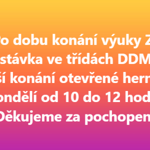 Pondělí dočasně uzavřená herna