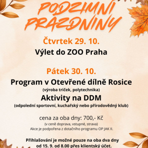 Podzimní prázdniny s Domečkem