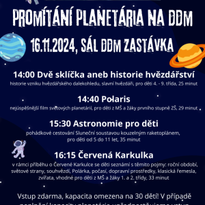 Promítání planetária - Astronomie pro děti